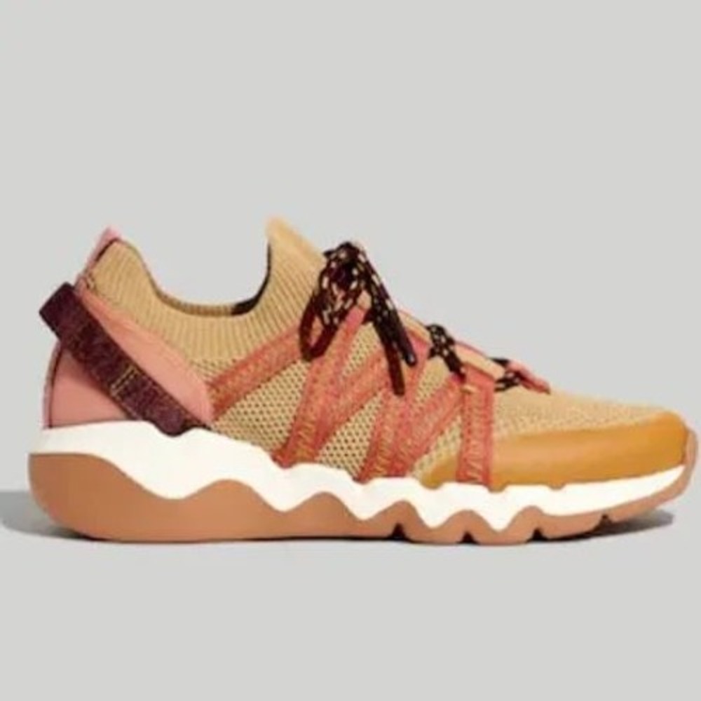 Madewell Field Knit Sneakers Tan Sz 8